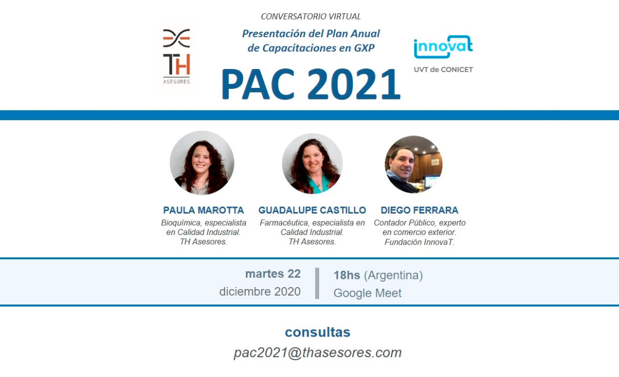 TH Asesores e InnovaT presentan el Plan Anual de Capacitaciones en GXP ...