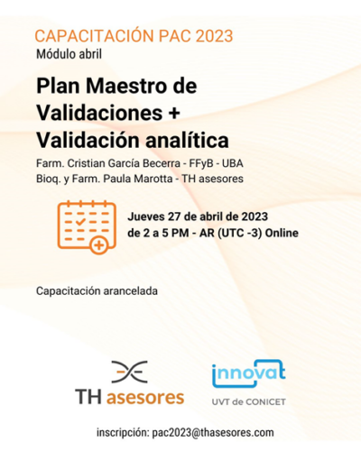 “Plan Maestro de Validaciones + Validación Analítica” InnovaT y TH ...